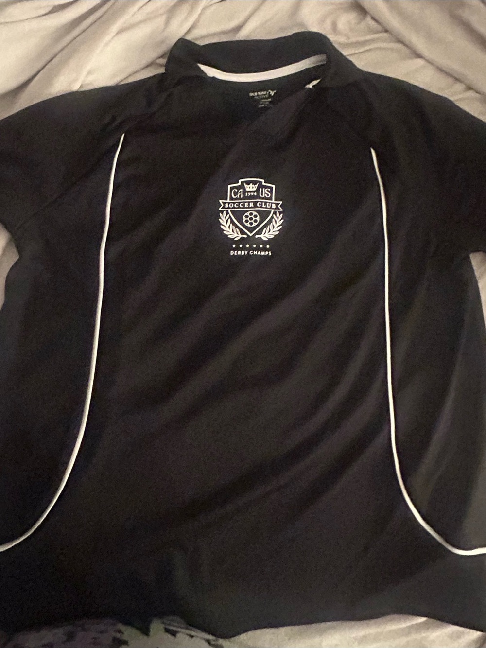 boy’s Black Soccer Club Polo - Performance Sport Shirt